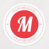 Benutzerdefinierbare Vorlage für Monogramm und Run Etiketten (Design 2)