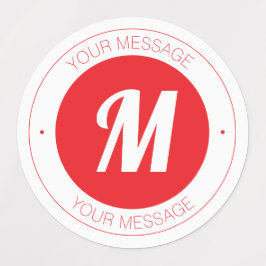 Benutzerdefinierbare Vorlage für Monogramm und Run Etiketten