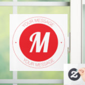 Benutzerdefinierbare Vorlage für Monogramm und Run Fensteraufkleber (Zuhause)