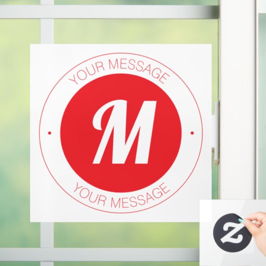 Benutzerdefinierbare Vorlage für Monogramm und Run Fensteraufkleber (Zuhause)