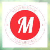 Benutzerdefinierbare Vorlage für Monogramm und Run Fensteraufkleber (Blatt 3)