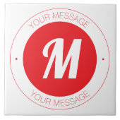 Benutzerdefinierbare Vorlage für Monogramm und Run Fliese (Vorderseite)