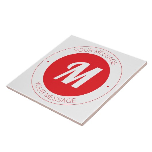 Benutzerdefinierbare Vorlage für Monogramm und Run Fliese (Seite)