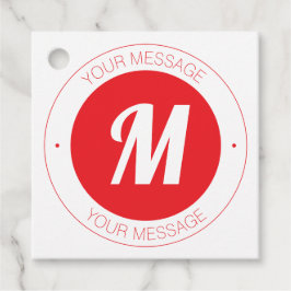 Benutzerdefinierbare Vorlage für Monogramm und Run Geschenkanhänger