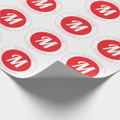 Benutzerdefinierbare Vorlage für Monogramm und Run Geschenkpapier (Ecke)