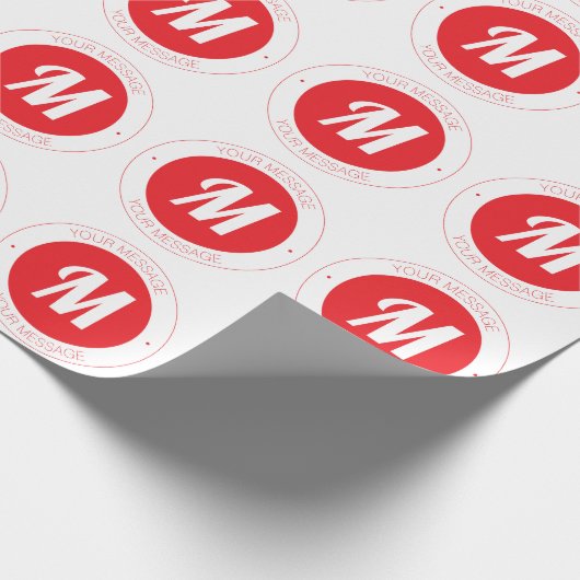 Benutzerdefinierbare Vorlage für Monogramm und Run Geschenkpapier (Ecke)