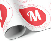 Benutzerdefinierbare Vorlage für Monogramm und Run Geschenkpapier (Rolleneckpunkt)