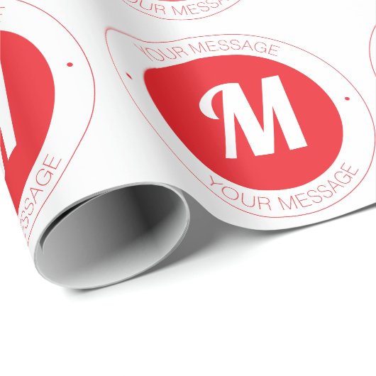 Benutzerdefinierbare Vorlage für Monogramm und Run Geschenkpapier (Rolleneckpunkt)