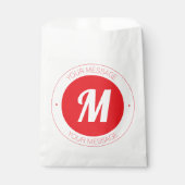 Benutzerdefinierbare Vorlage für Monogramm und Run Geschenktütchen (Vorderseite)