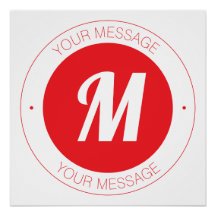 Benutzerdefinierbare Vorlage für Monogramm und Run