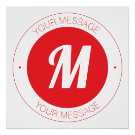 Benutzerdefinierbare Vorlage für Monogramm und Run Poster