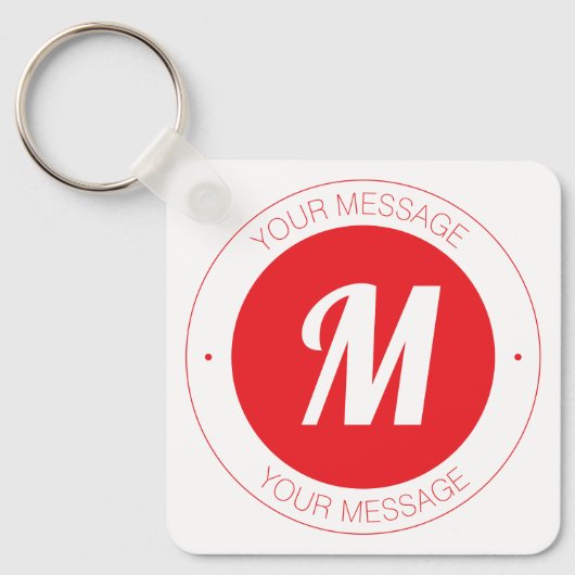 Benutzerdefinierbare Vorlage für Monogramm und Run Schlüsselanhänger (Vorderseite)