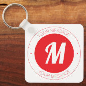 Benutzerdefinierbare Vorlage für Monogramm und Run Schlüsselanhänger (Vorderseite)