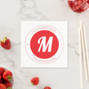 Benutzerdefinierbare Vorlage für Monogramm und Run Serviette