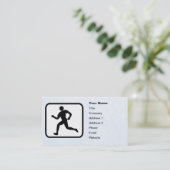Benutzerdefinierbare Vorlage für Runner-Logo Visitenkarte (Stehend Vorderseite)