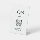 Benutzerdefinierbare Wi-Fi-Zugriffsanzeige mit QR- Sockelschild (Vorderseite)
