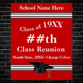 Benutzerdefinierbare Wiedersehen-Poster in Rot und Poster