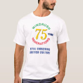 Benutzerdefinierbare WINDRUSH-GENERATION 75 Jahre T-Shirt (Vorderseite)