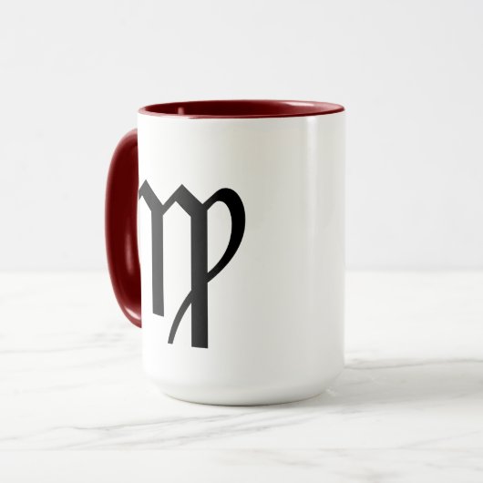 Benutzerdefinierbare Zodiac-Zeichen-Symbole Virgo- Tasse (Vorderseite Links)