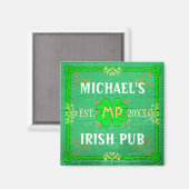 Benutzerdefinierbare Zuhause Bar Irish Pub Green Magnet (Vorderseite/Rückseite)