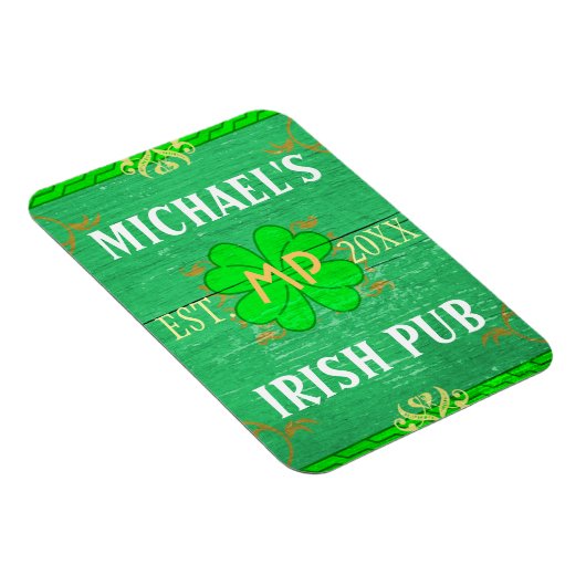 Benutzerdefinierbare Zuhause Bar Irish Pub Green Magnet (Rechte Seite)