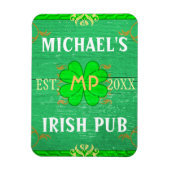 Benutzerdefinierbare Zuhause Bar Irish Pub Green Magnet (Vertikal)