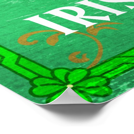 Benutzerdefinierbare Zuhause Bar Irish Pub Green Poster (Ecke)