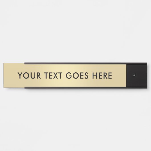 Benutzerdefinierbarer Name des Textraums - Schwarz Türschild (Vorderseite )