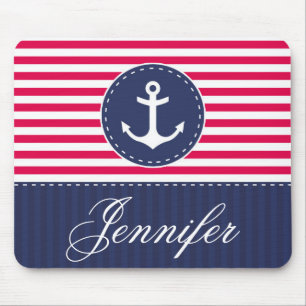 Benutzerdefinierbarer Name für Red und Blue Anchor Mousepad