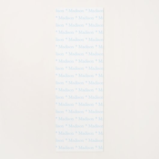 Benutzerdefinierbarer Name hellblau, doppelseitig Yogamatte (Rückseite)