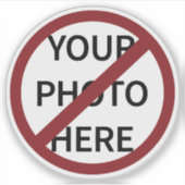 Benutzerdefinierbarer Roter Ban Circle No Symbol W Aufkleber (Vorderseite)