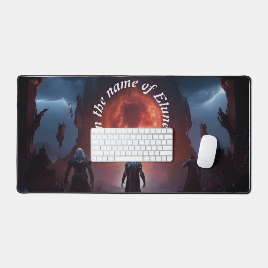 Benutzerdefinierbarer Text in World of Warcraft Schreibtischunterlage (Tastatur & Maus)