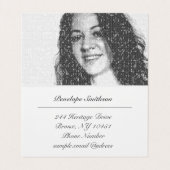 Benutzerdefinierbarer Text und Farben in Schwarz u Visitenkarten (Innenseite Aufgefaltet)