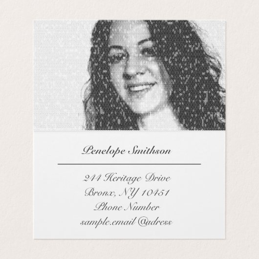 Benutzerdefinierbarer Text und Farben in Schwarz u Visitenkarten (Innenseite Aufgefaltet)