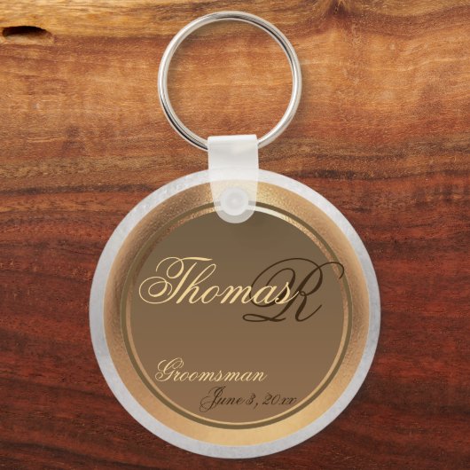 Benutzerdefinierbarer Trauzeuge Keepake Schlüssela Schlüsselanhänger (Vorderseite)