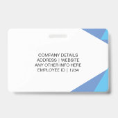 benutzerdefinierbares Abzeichen der Mitarbeiter-ID Ausweis (Rückseite)