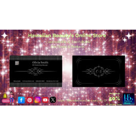 Benutzerdefinierbares bearbeitbares EleganBlack 2 Visitenkarte