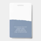 Benutzerdefinierbares Editierbares Color-ID-Abzeic Ausweis (Rückseite)