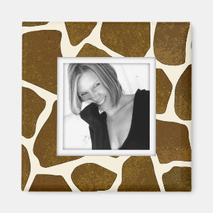 Benutzerdefinierbares Foto Giraffe drucken Magnet