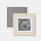 Benutzerdefinierbares Foto Hochladen von Beige-Mag Magnet (Vorderseite/Rückseite)