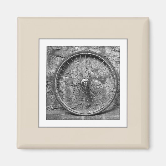 Benutzerdefinierbares Foto Hochladen von Beige-Mag Magnet (Vorne)