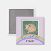 Benutzerdefinierbares Foto-Pet-Memorial (Mauve) Magnet (Vorderseite/Rückseite)