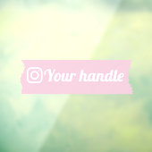 Benutzerdefinierbares Instagram Logo Rosa Modernes Fensteraufkleber (Blatt 3)
