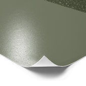 Benutzerdefinierbares Moosgrünes Poster - Umkehrte (Ecke)