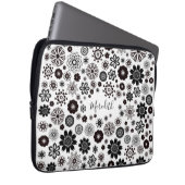 Benutzerdefinierbares Muster für Schwarz und Weiß Laptopschutzhülle (Vorne Rechts)
