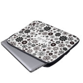 Benutzerdefinierbares Muster für Schwarz und Weiß Laptopschutzhülle (Vorne Knopf)