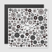 Benutzerdefinierbares Muster für Schwarz und Weiß Magnetkarte (Vorne/Hinten)