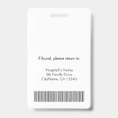 Benutzerdefinierbares Sicherheitsidentifizierungs- Ausweis (Rückseite)