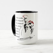 Benutzerdefinierbares "WARRIORs-SOUL" 15oz Tasse (Vorderseite Links)