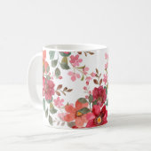 Benutzerdefinierbares zeitloses Rot Kaffeetasse (Vorderseite Links)